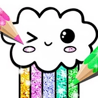 kawaii_coloring_book_glitter ហ្គេម